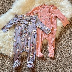 Bundle of 2 Jessica Simpson footie pajamas